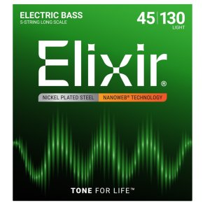 Elixir Nanoweb Electric Bass Nickel Plated Steel 14202 Light /5c 45-130